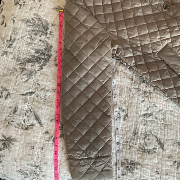 NWOT Anne Klein Women's Soft Touch Snap Puffer Jacket Coat Tan Small - Picture 7 of 10